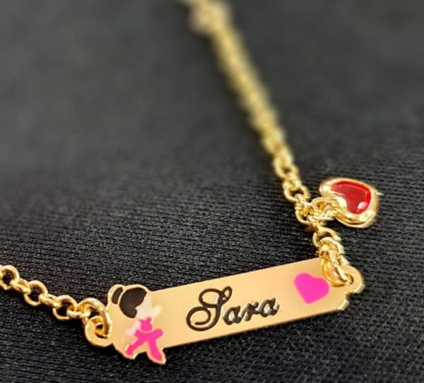 Pulseira Infantil personalizada nome Bailarina