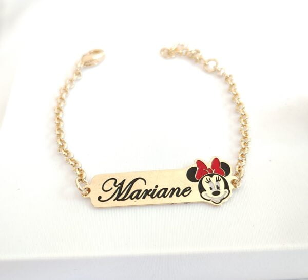 Pulseira Infantil personalizada Minnie ou Mickey  nome